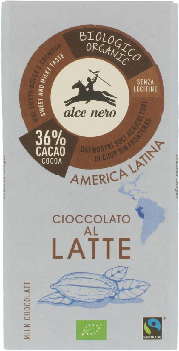 Czekolada mleczna Fair Trade BIO100g Alce Nero