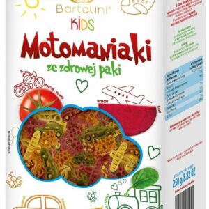 Makaron 5 smakowy dla dzieci MOTOMANIAKI250g – Bartolini