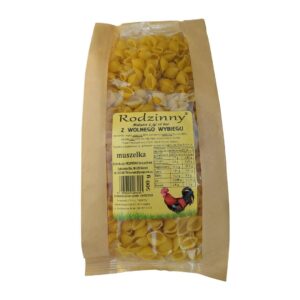 Makaron Rodzinny z jaj od kur z wolnegowybiegu – muszelka 500 g, PRZEPIÓRKI