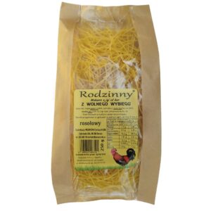 Makaron Rodzinny z jaj od kur z wolnegowybiegu – rosołowy 250 g, PRZEPIÓRKI