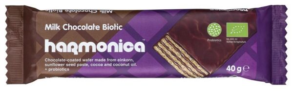 Wafelek z samopszy w polewie czekolad.z probiotykami Bio 30 g HARMONICA